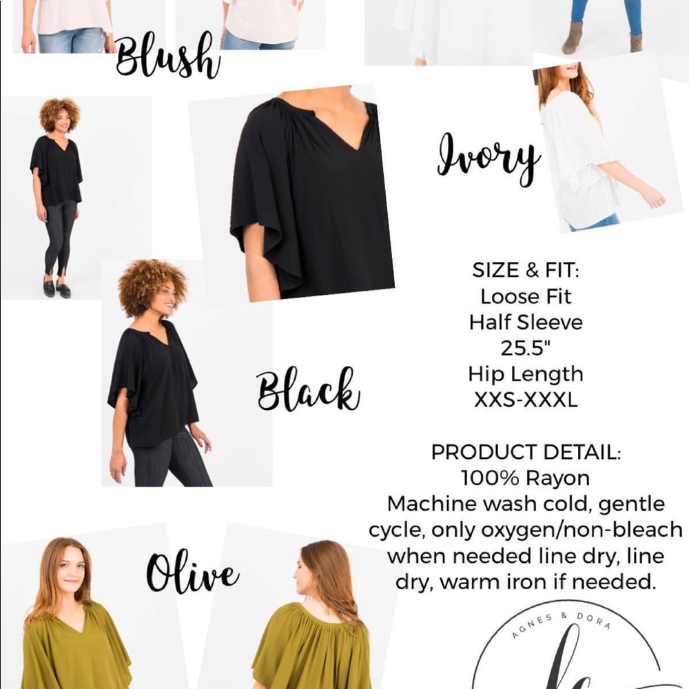 Agnes & Dora Flutter Sleeve Blouse